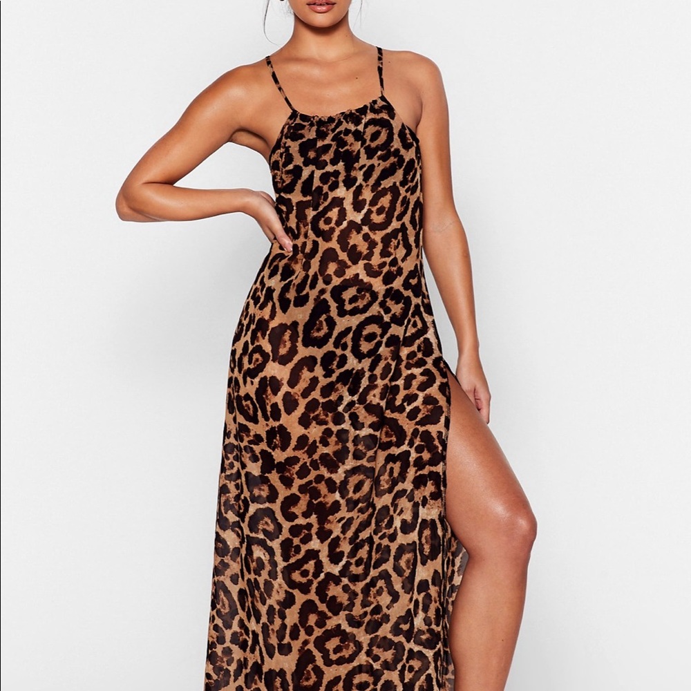 Nastygal leopard cover up